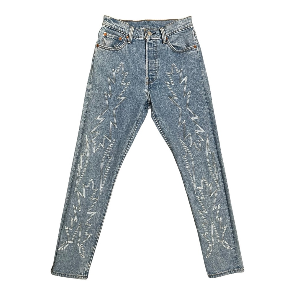 Levi’s Premium 501 Skinny – Lightning Embroidered Jeans – W25 L28